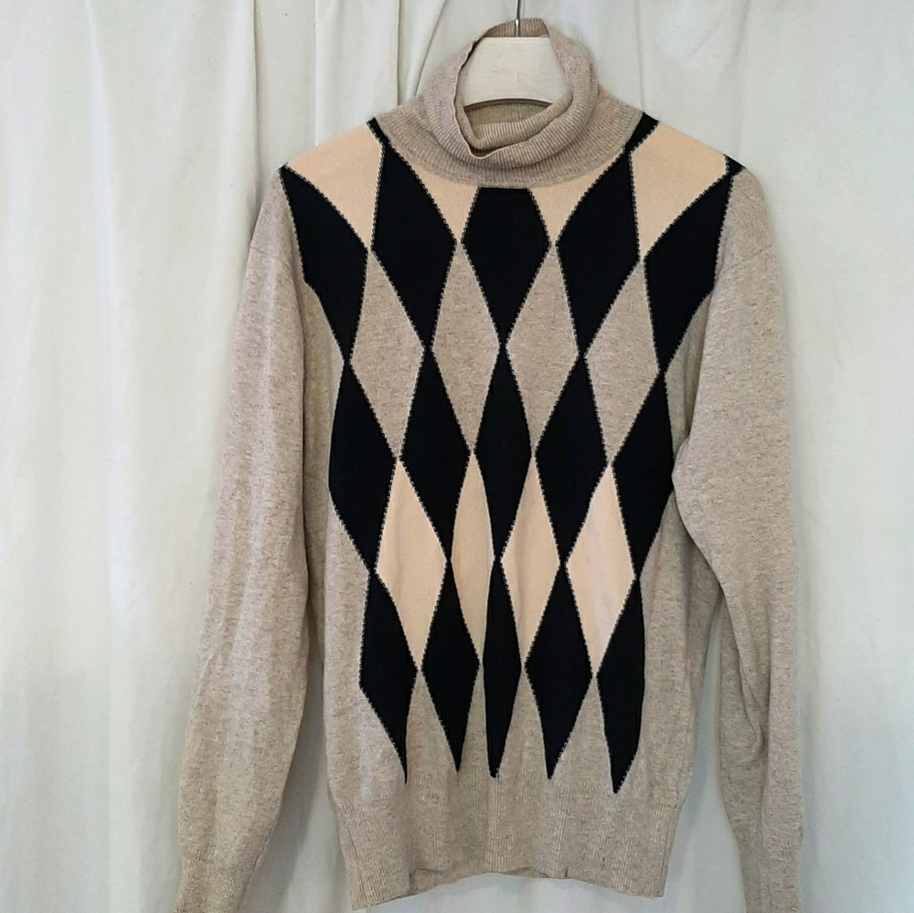 Cashmere Argyle turtleneck